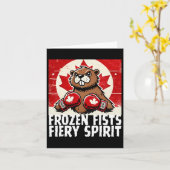 Elbows up Canada Canadian Counter Tariffs Beaver B Karte (Gelbe Blume)