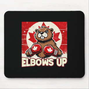 Elbows up Canada Canadian Counter Tariffs Beaver B Mousepad