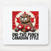 Elbows up Canada Canadian Counter Tariffs Beaver B Mousepad (Vorne)