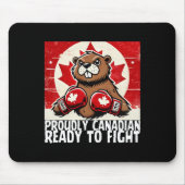 Elbows up Canada Canadian Counter Tariffs Beaver B Mousepad (Vorne)