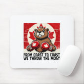 Elbows up Canada Canadian Counter Tariffs Beaver B Mousepad (Mit Mouse)