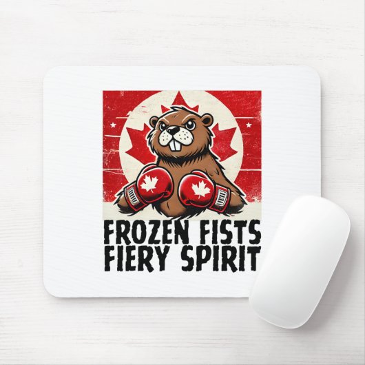 Elbows up Canada Canadian Counter Tariffs Beaver B Mousepad (Mit Mouse)