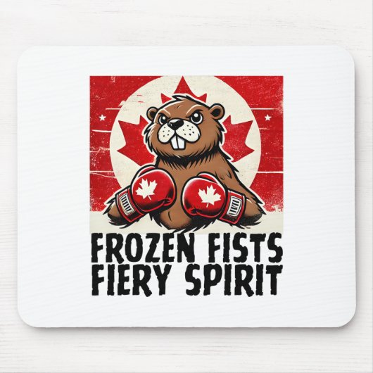 Elbows up Canada Canadian Counter Tariffs Beaver B Mousepad (Vorne)