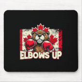 Elbows up Canada Canadian Counter Tariffs Beaver B Mousepad (Vorne)