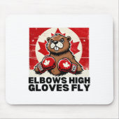 Elbows up Canada Canadian Counter Tariffs Beaver B Mousepad (Vorne)