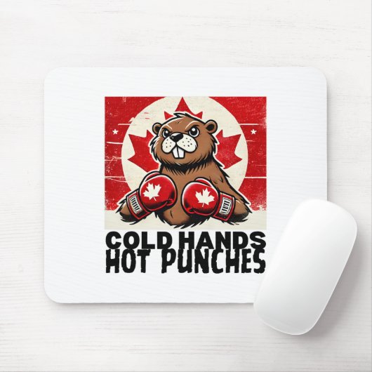 Elbows up Canada Canadian Counter Tariffs Beaver B Mousepad (Mit Mouse)