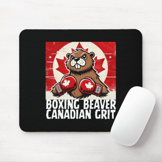 Elbows up Canada Canadian Counter Tariffs Beaver B Mousepad (Mit Mouse)