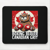 Elbows up Canada Canadian Counter Tariffs Beaver B Mousepad (Vorne)