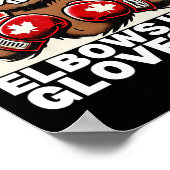 Elbows up Canada Canadian Counter Tariffs Beaver B Poster (Ecke)