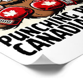 Elbows up Canada Canadian Counter Tariffs Beaver B Poster (Ecke)