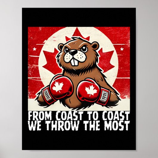 Elbows up Canada Canadian Counter Tariffs Beaver B Poster (Vorne)