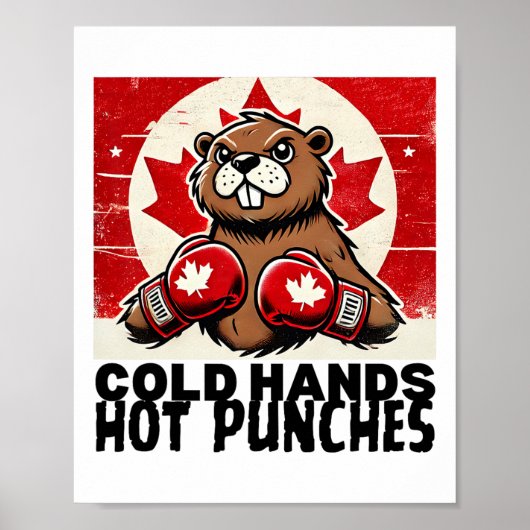 Elbows up Canada Canadian Counter Tariffs Beaver B Poster (Vorne)
