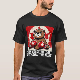 Elbows up Canada Canadian Counter Tariffs Beaver B T-Shirt