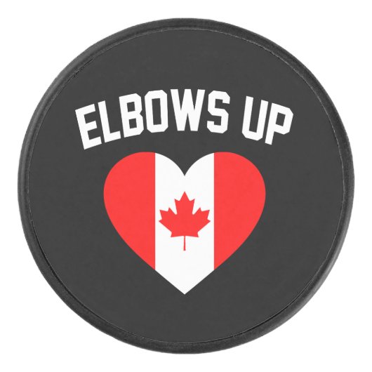 Elbows Up Canada Eishockey Puck (Vorderseite)