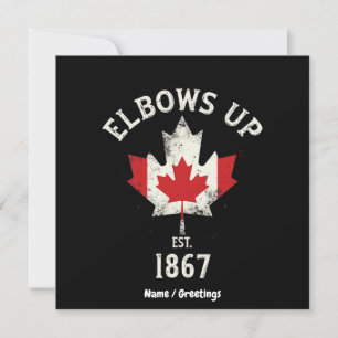 Elbows Up Canada Est 1867 Proud Kanadier Vintag Einladung