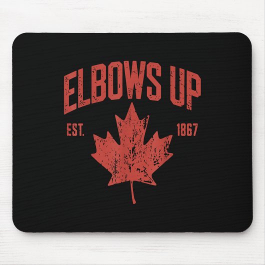 Elbows up Canada Est 1867 stark und kostenlos stol Mousepad (Vorne)