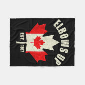 Elbows Up Canada Est 1867 Starke Ca Fleecedecke (Vorderseite (Horizontal))