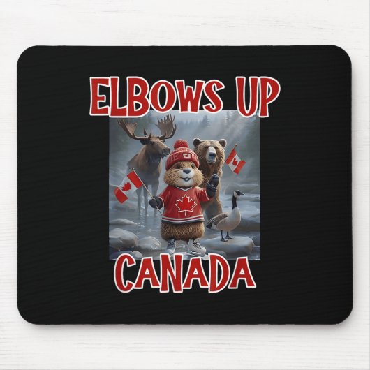 Elbows Up Canada Est 1867 Starke Ca Mousepad (Vorne)