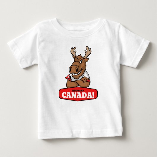 Elbows Up Canada! Funny Moose Kleinkind T - Shirt (Vorderseite)
