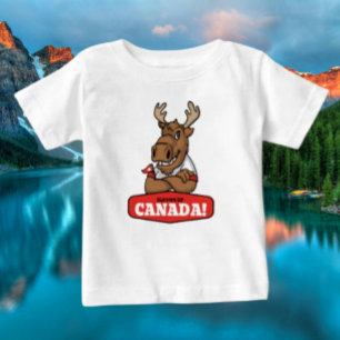 Elbows Up Canada! Funny Moose Kleinkind T - Shirt