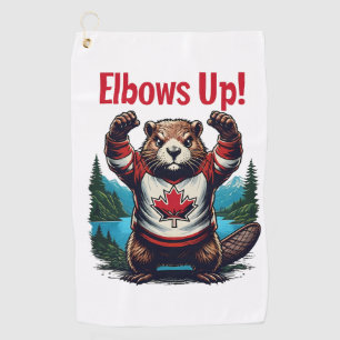 Elbows Up Canada Golfhandtuch