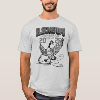 Elbows UP Canada Goose Hockey Culture T-Shirt