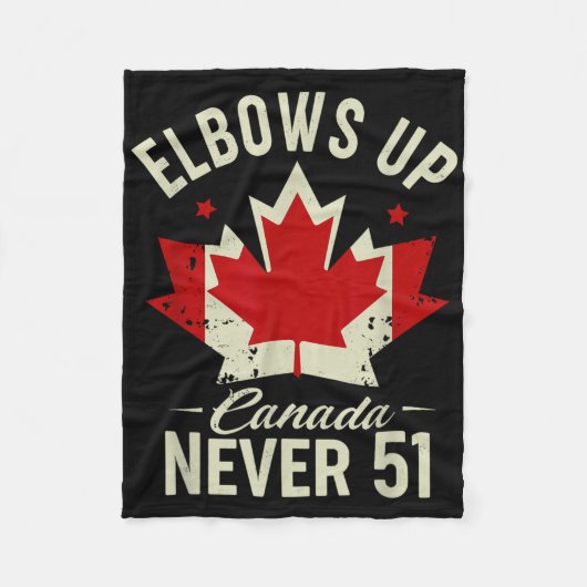 Elbows Up Canada Nie 51 Kanada Flag Strong Fleecedecke (Vorderseite)