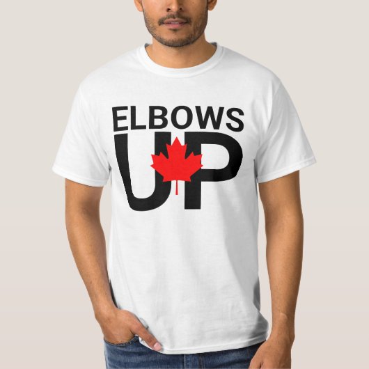 Elbows Up Canada Nie 51. Shirt, Anti-Trump-CD T-Shirt (Vorderseite)