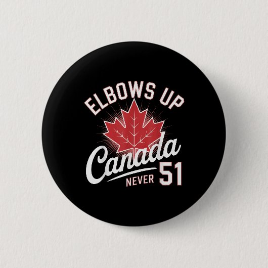 Elbows Up Canada Niemals 51 Canada Flag Button (Vorderseite)