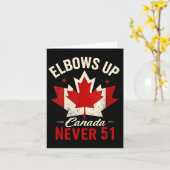 Elbows Up Canada Niemals 51 Canada Flag Karte (Gelbe Blume)