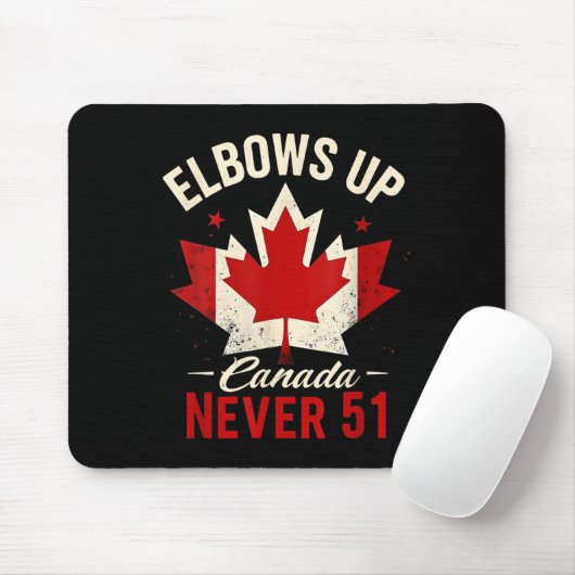 Elbows Up Canada Niemals 51 Canada Flag Mousepad (Mit Mouse)