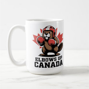 Elbows Up Canada   Quirky-Kanadier-Pride-Geschenk Kaffeetasse