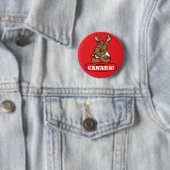 Elbows Up Canada! Schaltfläche "Funny Moose Holdin Button (Beispiel)