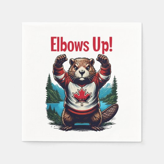 Elbows Up Canada Serviette (Vorderseite)