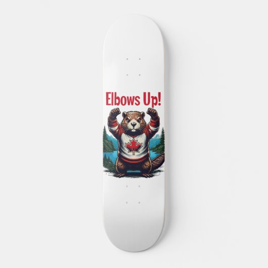 Elbows Up Canada Skateboard (Vorderseite)