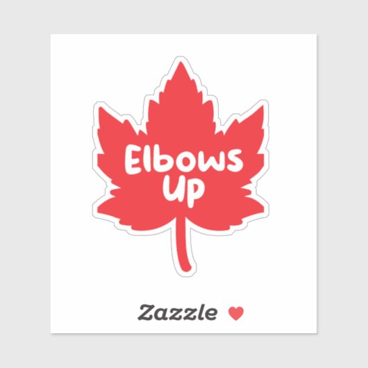 Elbows Up Canada Sticker (Blatt)