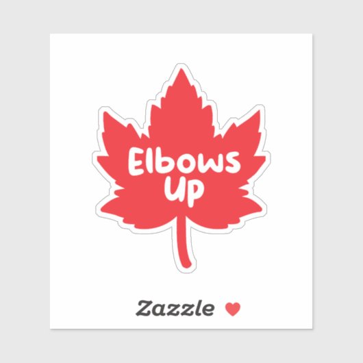Elbows Up Canada Sticker (Blatt)