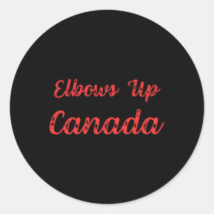 Elbows Up Canada Sticker11 Runder Aufkleber