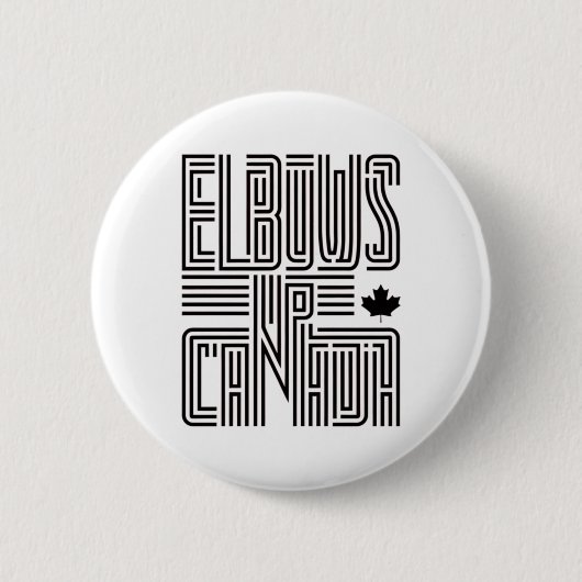 Elbows Up Canada Sticker5 Button (Vorderseite)