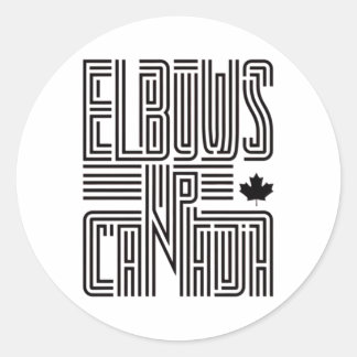 Elbows Up Canada Sticker5 Runder Aufkleber