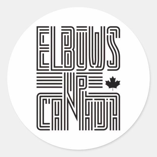 Elbows Up Canada Sticker5 Runder Aufkleber (Vorderseite)