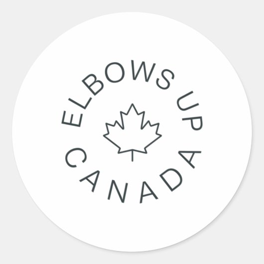 Elbows Up Canada Sticker6 Runder Aufkleber (Vorderseite)
