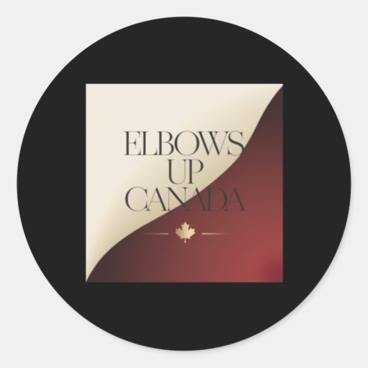 Elbows Up Canada Sticker9 Runder Aufkleber (Vorderseite)