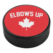 Elbows Up Canada - Stolz Kanadier Eishockey Puck (3/4)