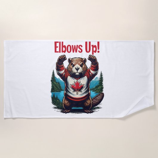 Elbows Up Canada Strandtuch (Vorderseite)
