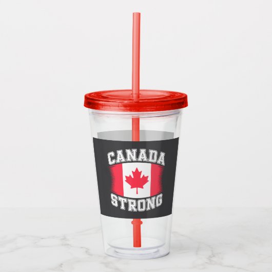 Elbows Up Canada Strong Acryltrinkbecher (Vorderseite)
