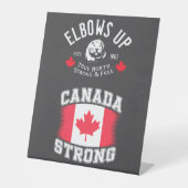 Elbows Up Canada Strong Sockelschild (Vorderseite)
