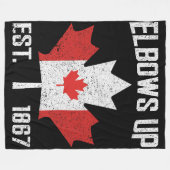 Elbows Up Canada True North Strong Strong Canadian Fleecedecke (Vorderseite (Horizontal))