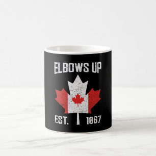 Elbows Up Canada True North Strong Strong Canadian Kaffeetasse