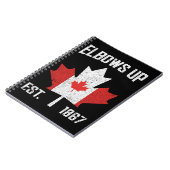 Elbows Up Canada True North Strong Strong Canadian Notizblock (Linke Seite)